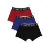 Multi 3Pk Boxer - Black, Navy, Burgundy - Méret: S