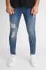 Riven Blue Skinny Jeans - szaggatott kékfarmer - Méret: 33