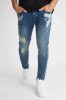 Riven Blue Skinny Jeans - szaggatott kékfarmer - Méret: 34