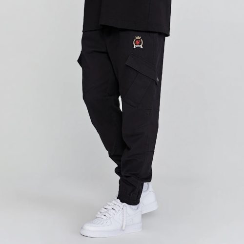 Siksilk Black Cargo Pants - Méret: S 