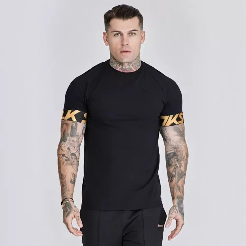 Siksilk Black Dynamic T-Shirt - Méret: S