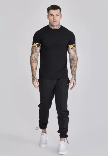 Siksilk Black Dynamic T-Shirt - Méret: S