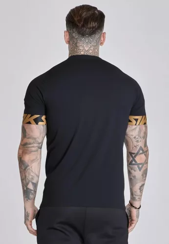 Siksilk Black Dynamic T-Shirt - Méret: S