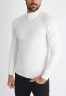 White Highneck Longsleeve - fehér hosszú ujjú - Méret: M
