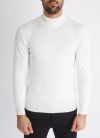 White Highneck Longsleeve - fehér hosszú ujjú - Méret: M