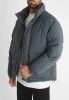 Grey Puffer Jacket - szürke téli kabát - Méret: L