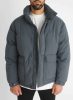 Grey Puffer Jacket - szürke téli kabát - Méret: XXL