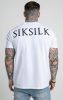 SIKSILK White Printed Logo Relaxed Fit T-Shirt - fehér póló - Méret: S