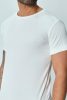 White Textured Slim Tee