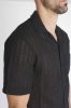 Black Jacquard Shirt - fekete kötött ing - Méret: L
