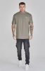 Siksilk Khaki Graphic T-Shirt - khaki póló - Méret: S