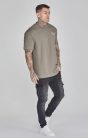 Siksilk Khaki Graphic T-Shirt - khaki póló - Méret: M