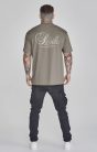 Siksilk Khaki Graphic T-Shirt - khaki póló - Méret: M