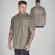 Siksilk Khaki Graphic T-Shirt - khaki póló - Méret: L