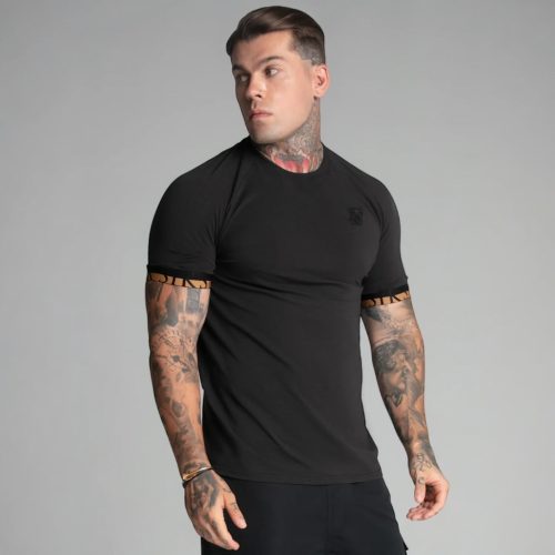Siksilk Black Tech T-Shirt - Méret: S