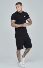 Siksilk Black Essential Cargo Fleece Short