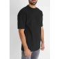 Striped Black Highneck Tee