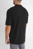 Striped Black Highneck Tee - fekete póló - Méret: L
