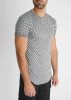 Mosaic Slim Tee - szürke hosszított póló - Méret: M