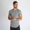 Mosaic Slim Tee - szürke hosszított póló - Méret: L
