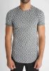 Mosaic Slim Tee - szürke hosszított póló - Méret: L