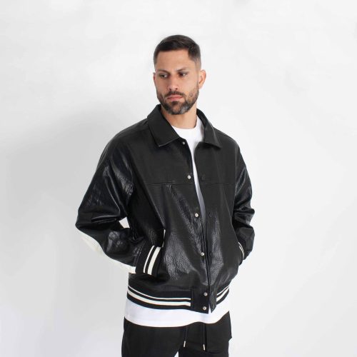 Synergy Bomber Jacket - fekete/fehér dzseki - Méret: XXL