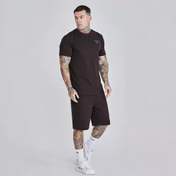 Siksilk Brown T-Shirt and Shorts Set