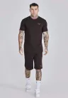 Siksilk Brown T-Shirt and Shorts Set - Méret: M