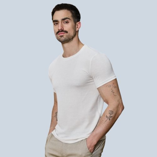 Textured White T-Shirt - slim fit póló - Méret: S 