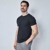 Textured Black T-Shirt - slim fit póló - Méret: S