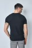 Textured Black T-Shirt - slim fit póló - Méret: S