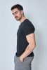 Textured Black T-Shirt - slim fit póló - Méret: M