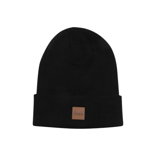 Urban Classics - Synthetic Leatherpatch Long Beanie Fekete