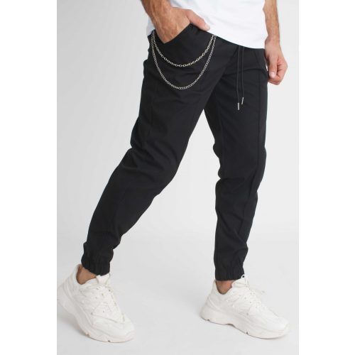 Casual Chainz Pants - fekete láncos nadrág - Méret: S 