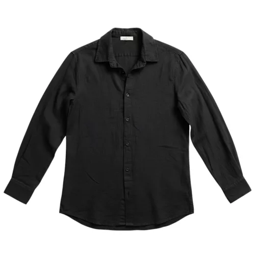 Linen Fekete Ing - Méret: M