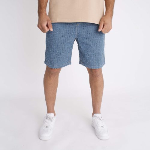 Blue Holey Short - kék rövidnadrág - Méret: L