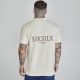 Siksilk Ecru Graphic Tee - törtfehér póló - Méret: S