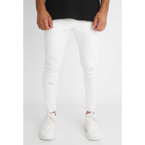 Destroyed White Jeans - fehér szaggatott farmer - Méret: 28