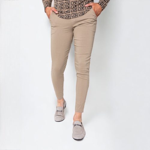 Brown Slim Pants - barna szövetnadrág - Méret: XL
