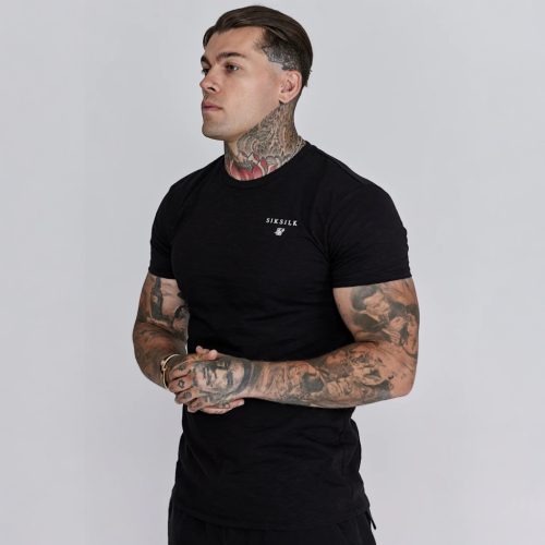 Siksilk Black Relaxed Fit T-Shirt