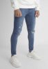 Blue Marine Jeans - kék szaggatott farmer - Méret: 40