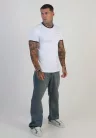 Siksilk White and Navy Ringer T-Shirt - Méret: XS