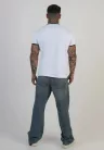 Siksilk White and Navy Ringer T-Shirt - Méret: XS