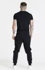 Siksilk Black Essential Short Sleeve Muscle Fit T-Shirt - fekete póló - Méret: L