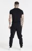 Siksilk Black Essential Short Sleeve Muscle Fit T-Shirt - fekete póló - Méret: XL
