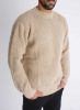 Loose-fitting Beige Sweatshirt - bézs kötött pulóver - Méret: S