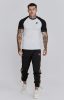 Siksilk White,Black Tech T-Shirt - fehér, fekete póló - Méret: S