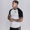 Siksilk White,Black Tech T-Shirt - fehér, fekete póló - Méret: L