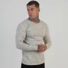 Siksilk White LS Marl T-Shirt - Méret: S
