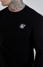 Siksilk Essentials Black Long Sleeve T-Shirt - Méret: S